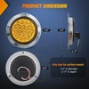 image:imageNilight LED Trailer Light Kit 4 Inch Round Tail Lights with Marker Light  Waterproof Brake Turn Reverse Tail and Marker Lighting with Flush Mount Design for 12V Trailers Trucks RVs Boats and CampersAmber chrome 2Pcs 24Led