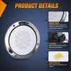 image:imageNilight LED Trailer Light Kit 4 Inch Round Tail Lights with Marker Light  Waterproof Brake Turn Reverse Tail and Marker Lighting with Flush Mount Design for 12V Trailers Trucks RVs Boats and CampersWhite screws 2Pcs 32Led