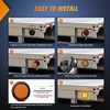 image:imageNilight LED Trailer Light Kit 4 Inch Round Tail Lights with Marker Light  Waterproof Brake Turn Reverse Tail and Marker Lighting with Flush Mount Design for 12V Trailers Trucks RVs Boats and CampersAmber 2Pcs 32Led