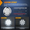 image:imageNilight LED Trailer Light Kit 4 Inch Round Tail Lights with Marker Light  Waterproof Brake Turn Reverse Tail and Marker Lighting with Flush Mount Design for 12V Trailers Trucks RVs Boats and CampersWhite chrome 2Pcs 12Led