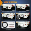 image:imageNilight LED Trailer Light Kit 4 Inch Round Tail Lights with Marker Light  Waterproof Brake Turn Reverse Tail and Marker Lighting with Flush Mount Design for 12V Trailers Trucks RVs Boats and CampersWhite screws 2Pcs 12Led