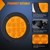 image:imageNilight LED Trailer Light Kit 4 Inch Round Tail Lights with Marker Light  Waterproof Brake Turn Reverse Tail and Marker Lighting with Flush Mount Design for 12V Trailers Trucks RVs Boats and CampersAmber screws 2Pcs 12Led