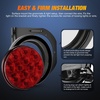 image:imageNilight LED Trailer Light Kit 4 Inch Round Tail Lights with Marker Light  Waterproof Brake Turn Reverse Tail and Marker Lighting with Flush Mount Design for 12V Trailers Trucks RVs Boats and CampersRed  Brackets 2Pcs