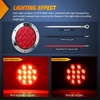 image:imageNilight LED Trailer Light Kit 4 Inch Round Tail Lights with Marker Light  Waterproof Brake Turn Reverse Tail and Marker Lighting with Flush Mount Design for 12V Trailers Trucks RVs Boats and CampersRed chrome 2Pcs 12Led