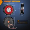 image:imageNilight LED Trailer Light Kit 4 Inch Round Tail Lights with Marker Light  Waterproof Brake Turn Reverse Tail and Marker Lighting with Flush Mount Design for 12V Trailers Trucks RVs Boats and CampersRed White 2Pcs