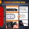 image:imageNilight LED Trailer Light Kit Oval Tail Lights amp Round Marker for Truck RV  Waterproof Flush Mount Kit with Plug Grommet Pigtail Hardwired Stop Turn Tail Clearance Lights for Trailer Truck RV