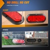 image:imageNilight LED Trailer Light Kit Oval Tail Lights amp Round Marker for Truck RV  Waterproof Flush Mount Kit with Plug Grommet Pigtail Hardwired Stop Turn Tail Clearance Lights for Trailer Truck RV