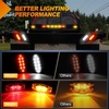 image:imageNilight LED Trailer Light Kit Oval Tail Lights with Diamond Marker Light  Waterproof Surface Mount Stop Turn Tail Side Marker Lighting for 12V Trailers Boats Campers RVs Trucks Vans and Caravans