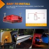 image:imageNilight LED Trailer Light Kit Oval Tail Lights with Diamond Marker Light  Waterproof Surface Mount Stop Turn Tail Side Marker Lighting for 12V Trailers Boats Campers RVs Trucks Vans and Caravans