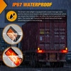 image:imageNilight LED Trailer Light Kit Rectangular Submersible for Utility Trailers  Fully Sealed Kit with Stop Turn Tail License Marker Lights ID Light Bar Wiring Harness for 12V Trailers Boats and SnowmobilesRed Trailer Light w Marker Lights