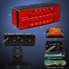 image:imageNilight LED Trailer Light Kit Rectangular Submersible for Utility Trailers  Fully Sealed Kit with Stop Turn Tail License Marker Lights ID Light Bar Wiring Harness for 12V Trailers Boats and SnowmobilesRed Halo Glow Trailer Light