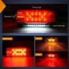 image:imageNilight LED Trailer Light Kit Rectangular Submersible for Utility Trailers  Fully Sealed Kit with Stop Turn Tail License Marker Lights ID Light Bar Wiring Harness for 12V Trailers Boats and SnowmobilesRed Trailer Light w11LED ID Bar wMarker Lights