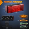 image:imageNilight LED Trailer Light Kit Rectangular Submersible for Utility Trailers  Fully Sealed Kit with Stop Turn Tail License Marker Lights ID Light Bar Wiring Harness for 12V Trailers Boats and SnowmobilesRed Trailer Light w11LED ID Bar wMarker Lights