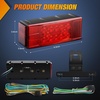 image:imageNilight LED Trailer Light Kit Rectangular Submersible for Utility Trailers  Fully Sealed Kit with Stop Turn Tail License Marker Lights ID Light Bar Wiring Harness for 12V Trailers Boats and SnowmobilesRed Trailer Light wMarker Lights wID Bar