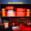 image:imageNilight LED Trailer Light Kit Rectangular Submersible for Utility Trailers  Fully Sealed Kit with Stop Turn Tail License Marker Lights ID Light Bar Wiring Harness for 12V Trailers Boats and SnowmobilesRed Halo Glow Trailer Light