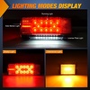 image:imageNilight LED Trailer Light Kit Rectangular Submersible for Utility Trailers  Fully Sealed Kit with Stop Turn Tail License Marker Lights ID Light Bar Wiring Harness for 12V Trailers Boats and SnowmobilesRed Trailer Light w Marker Lights