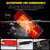 image:imageNilight LED Trailer Light Kit Rectangular Submersible for Utility Trailers  Fully Sealed Kit with Stop Turn Tail License Marker Lights ID Light Bar Wiring Harness for 12V Trailers Boats and SnowmobilesRed Halo Glow Trailer Light