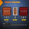 image:imageNilight Square Double Face Fender Pedestal Lights 2PCS 52LED Clear Lens  Chrome Visor Red Amber Stop Turn Tail Parking Marker Clearance IP67 Three Stud Mount Fits Peterbilt Kenworth FreightlinerRed Amber 2PCS 52LED