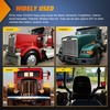 image:imageNilight Square Double Face Fender Pedestal Lights 2PCS 52LED Clear Lens  Chrome Visor Red Amber Stop Turn Tail Parking Marker Clearance IP67 Three Stud Mount Fits Peterbilt Kenworth FreightlinerRed Amber 2PCS 52LED
