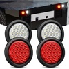 Red/White 4Pcs 24Led