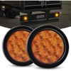 image:imageNilight LED Trailer Light Kit 4 Inch Round Tail Lights with Marker Light  Waterproof Brake Turn Reverse Tail and Marker Lighting with Flush Mount Design for 12V Trailers Trucks RVs Boats and CampersAmber 2Pcs