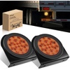 image:imageNilight LED Trailer Light Kit 4 Inch Round Tail Lights with Marker Light  Waterproof Brake Turn Reverse Tail and Marker Lighting with Flush Mount Design for 12V Trailers Trucks RVs Boats and CampersAmber  Brackets 2Pcs