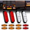 image:imageNilight LED Trailer Light Kit Oval Tail Lights with Diamond Marker Light  Waterproof Surface Mount Stop Turn Tail Side Marker Lighting for 12V Trailers Boats Campers RVs Trucks Vans and Caravans