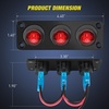 image:imageNilight 6 Gang Rocker Switch Panel IP67 Waterproof 12V24V OnOff Blue  3Pin Toggle Switches Aluminum Panel for Automotive Marine Boat Car Camper Truck Vehicles LightsRed Waterproof