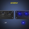 image:imageNilight 6 Gang Rocker Switch Panel IP67 Waterproof 12V24V OnOff Blue  3Pin Toggle Switches Aluminum Panel for Automotive Marine Boat Car Camper Truck Vehicles LightsBlue