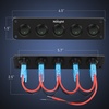 image:imageNilight 6 Gang Rocker Switch Panel IP67 Waterproof 12V24V OnOff Blue  3Pin Toggle Switches Aluminum Panel for Automotive Marine Boat Car Camper Truck Vehicles LightsGreen