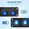 image:imageNilight 6 Gang Rocker Switch Panel IP67 Waterproof 12V24V OnOff Blue  3Pin Toggle Switches Aluminum Panel for Automotive Marine Boat Car Camper Truck Vehicles LightsBlue Waterproof 4 Gang