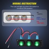 image:imageNilight 6 Gang Rocker Switch Panel IP67 Waterproof 12V24V OnOff Blue  3Pin Toggle Switches Aluminum Panel for Automotive Marine Boat Car Camper Truck Vehicles LightsGreen Waterproof