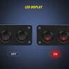 image:imageNilight 6 Gang Rocker Switch Panel IP67 Waterproof 12V24V OnOff Blue  3Pin Toggle Switches Aluminum Panel for Automotive Marine Boat Car Camper Truck Vehicles LightsRed