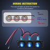 image:imageNilight 6 Gang Rocker Switch Panel IP67 Waterproof 12V24V OnOff Blue  3Pin Toggle Switches Aluminum Panel for Automotive Marine Boat Car Camper Truck Vehicles LightsBlue Waterproof