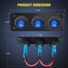 image:imageNilight 6 Gang Rocker Switch Panel IP67 Waterproof 12V24V OnOff Blue  3Pin Toggle Switches Aluminum Panel for Automotive Marine Boat Car Camper Truck Vehicles LightsBlue Waterproof