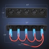 image:imageNilight 6 Gang Rocker Switch Panel IP67 Waterproof 12V24V OnOff Blue  3Pin Toggle Switches Aluminum Panel for Automotive Marine Boat Car Camper Truck Vehicles LightsBlue