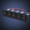image:imageNilight 6 Gang Rocker Switch Panel IP67 Waterproof 12V24V OnOff Blue  3Pin Toggle Switches Aluminum Panel for Automotive Marine Boat Car Camper Truck Vehicles LightsBlue
