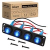 image:imageNilight 6 Gang Rocker Switch Panel IP67 Waterproof 12V24V OnOff Blue  3Pin Toggle Switches Aluminum Panel for Automotive Marine Boat Car Camper Truck Vehicles LightsBlue Waterproof 4 Gang