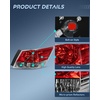 image:imageNilight Taillight Assembly Compatible with 2016 2017 Honda Accord Sedan  Fit Ex ExL Lx LXS Touring Sport Hybrid Outer Tail Light OE Style Rear Lamp Replacement Driver Side wHalogen LED BulbsPassenger Side