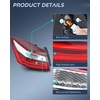 image:imageNilight Taillight Assembly Compatible with 2016 2017 Honda Accord Sedan  Fit Ex ExL Lx LXS Touring Sport Hybrid Outer Tail Light OE Style Rear Lamp Replacement Driver Side wHalogen LED BulbsPair of Driver and Passenger Side