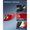 image:imageNilight Taillight Assembly Compatible with 2016 2017 Honda Accord Sedan  Fit Ex ExL Lx LXS Touring Sport Hybrid Outer Tail Light OE Style Rear Lamp Replacement Driver Side wHalogen LED BulbsPair of Driver and Passenger Side
