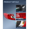 image:imageNilight Taillight Assembly Compatible with 2016 2017 Honda Accord Sedan  Fit Ex ExL Lx LXS Touring Sport Hybrid Outer Tail Light OE Style Rear Lamp Replacement Driver Side wHalogen LED BulbsDriver Side