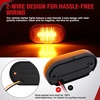 image:imageNilight Oval Side Marker Lights 2PCS Amber 10 LEDs Surface Mount 12V10LED Red Amber 4Pcs