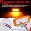 image:imageNilight Oval Side Marker Lights 2PCS Amber 10 LEDs Surface Mount 12V13LED Amber 2Pcs