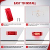 image:imageNilight Oval Side Marker Lights 2PCS Amber 10 LEDs Surface Mount 12V13LED Red 2Pcs