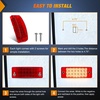 image:imageNilight Oval Side Marker Lights 2PCS Amber 10 LEDs Surface Mount 12V21LED Red 2Pcs