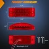 image:imageNilight Oval Side Marker Lights 2PCS Amber 10 LEDs Surface Mount 12V21LED Red 2Pcs