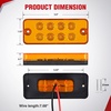 image:imageNilight Oval Side Marker Lights 2PCS Amber 10 LEDs Surface Mount 12V8LED Red Amber 10Pcs