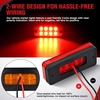 image:imageNilight Oval Side Marker Lights 2PCS Amber 10 LEDs Surface Mount 12V8LED Red Amber 10Pcs