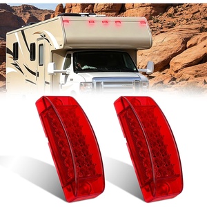 image:imageNilight Oval Side Marker Lights 2PCS Amber 10 LEDs Surface Mount 12V21LED Red 2Pcs